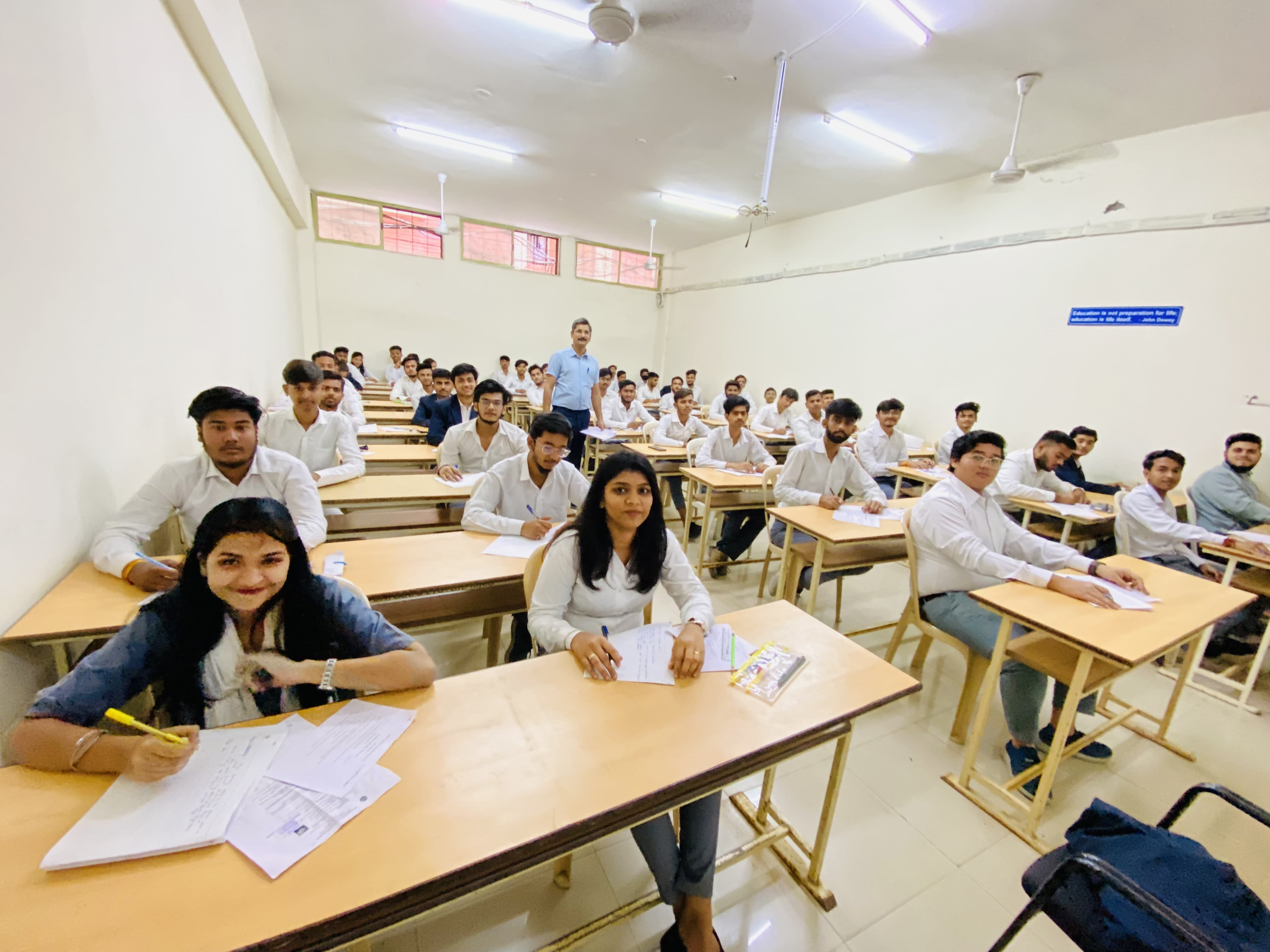 Students paying attention in a classroom